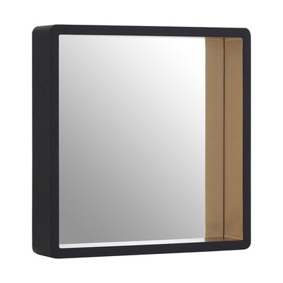 44cm Black Wall Mirror with Gold Edge ÉDITÉ