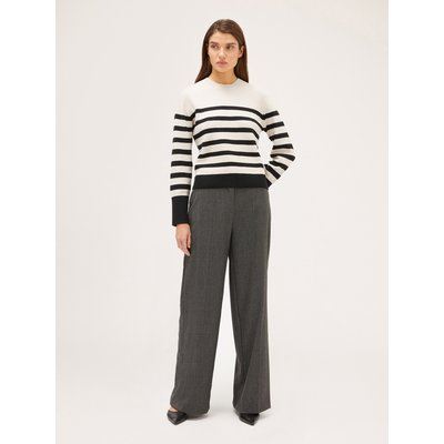 Pantalon large en tissu teint en FIL à chevrons de viscose mélangée MOTIVI