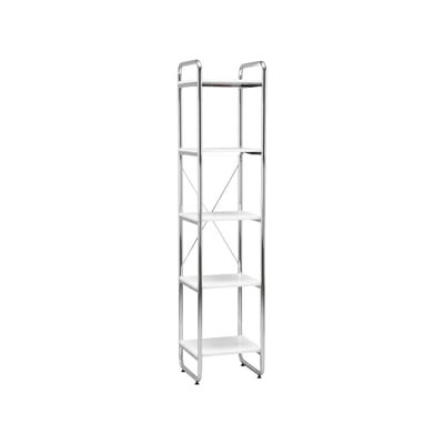 Etagère métal chromé et décor bois 5 niveaux LENNOX SWEEEK