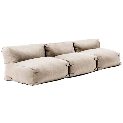 Salon de jardin modulable avec 3 chauffeuses, MIXI OVIALA
