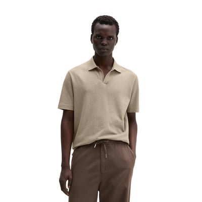 T-shirt en jersey à manches courtes regular en coton et lin mélangés MARC O'POLO