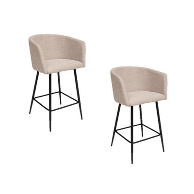 Lot de 2 fauteuils de bar en velours ATMOSPHERA