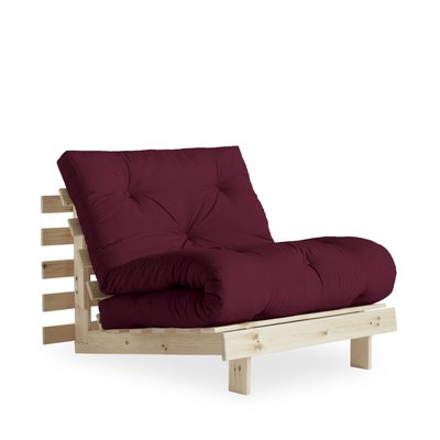 Fauteuil convertible 90x200cm en bois naturel et tissu - ROOTS KARUP DESIGN