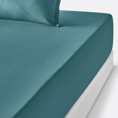 Lenzuolo con angoli percalle cotone, balza 35cm, Scenario LA REDOUTE INTERIEURS