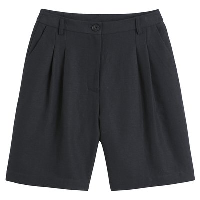 Bermuda à pinces, en lin et coton LA REDOUTE COLLECTIONS