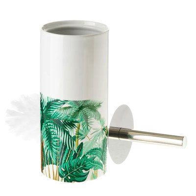 Brosse WC céramique feuillage tropical WADIGA