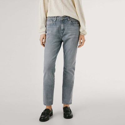 Jean Coupe Tapered, Taille Haute - Violet PEPE JEANS
