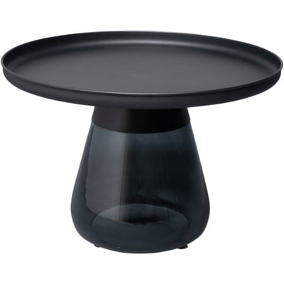 Table basse ronde en verre et acier, BOTTIGLIA KARE DESIGN