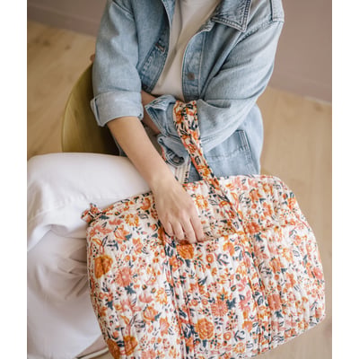 Sac weekend en coton matelassé Goa Folk BINDI ATELIER