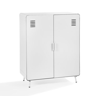 Buffet Haut avec 2 portes et 3 couches en métal industriel, WALNUTKITCHEN MEUBLES COSY