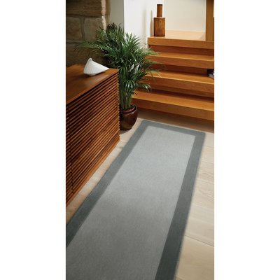 Two Tone Border Plain Runner in 100% Wool SO'HOME