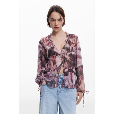 Blouse fluide à motifs de lys DESIGUAL