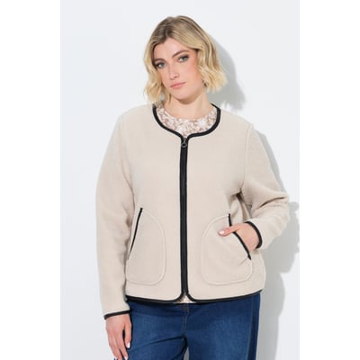 Veste en polaire, passepoil imitation cuir ULLA POPKEN