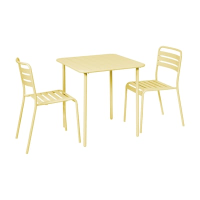 Table de jardin métal + 2 assises AMÉLIA SWEEEK