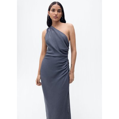 Robe asymétrique détails froncés MANGO