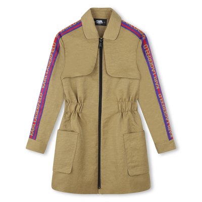 Robe zippée à tresses rayées KARL LAGERFELD KIDS