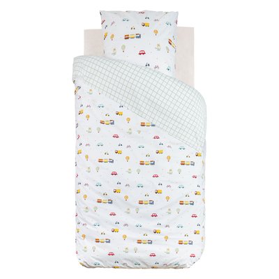 Parure de lit enfant réversible voitures - 100% coton 57 fils/cm² ATMOSPHERA