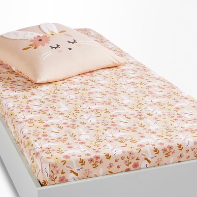 Drap-housse enfant coton biologique, Lapin fleuri LA REDOUTE INTERIEURS