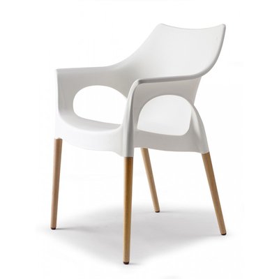 Chaise avec pieds bois naturel - NATURA OLA - vendu à l'unité - déco SCAB DESIGN