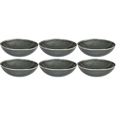 Assiette en grès vert Black Forest (Lot de 6) Assiette creuse - 19 cm CMP