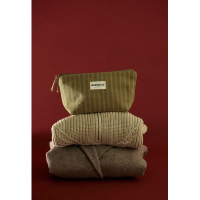 Trousse de beauté en coton, RAYURES GABRIELLE PARIS