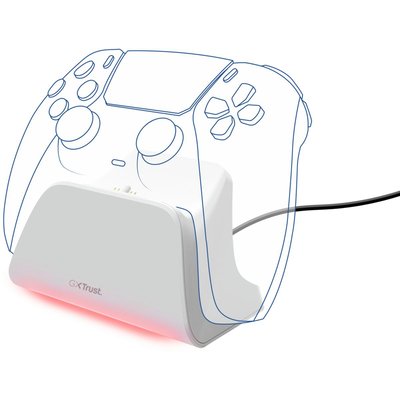 Chargeur secteur Chargeur Rapide Manette PS5 Blanc TRUST