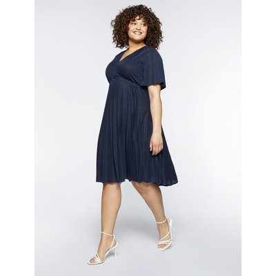 Robe en jersey fil textile plissé FIORELLA RUBINO