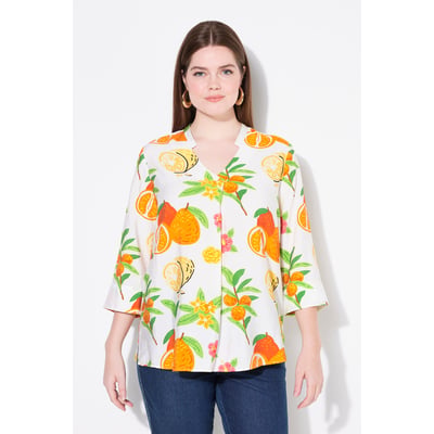 Tunique, motif fruits. Col montant ULLA POPKEN