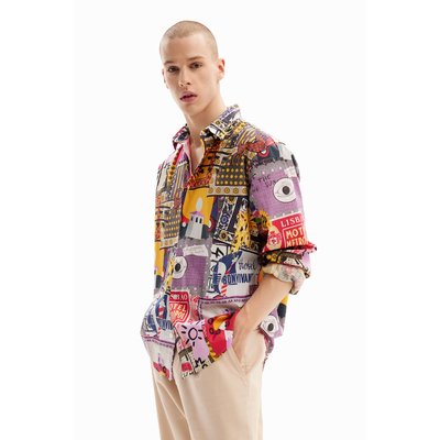 Chemise en popeline patchwork DESIGUAL
