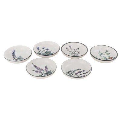 Assiette en céramique Green garden (Lot de 6) Assiettes creuses 13 cm HANAH HOME