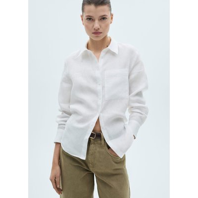 Chemise lin poche MANGO