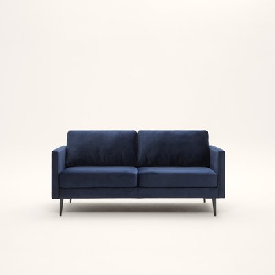 Canapé 2 places Cesare  en Revêtement en velours Bleu 165x90x77 cm MADURA