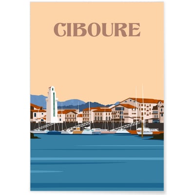 Affiche ville Ciboure L'AFFICHERIE