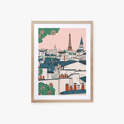 From Paris, affiche, porte-affiche 30x40cm COTTON BIRD