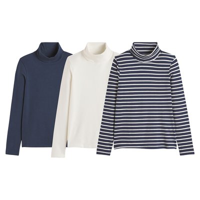 Lot de 3 sous-pulls à col roulé LA REDOUTE COLLECTIONS
