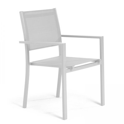 Fauteuil de jardin en aluminium et textilène, NICE OVIALA