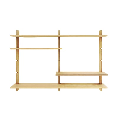 Étagère murale modulaire en bois marron clair - ALOMA HANNUN