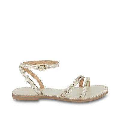 Sandales plates à brides en cuir HANATRES LES TROPEZIENNES PAR M BELARBI