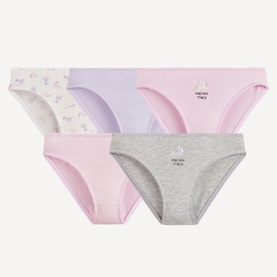 Set of 5 Briefs, Unicorn Theme LA REDOUTE COLLECTIONS
