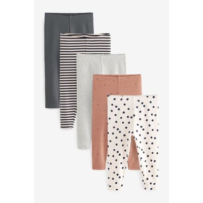 Leggings en jersey côtelé, lot de 5 NEXT