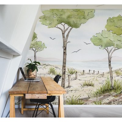 Papier peint panoramique Paysage vue des pins ACTE DECO