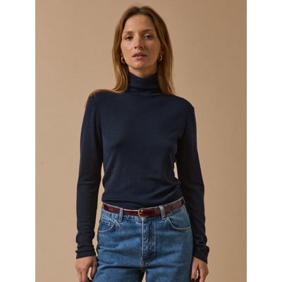 T-shirt col roulé  jersey de laine CYRILLUS