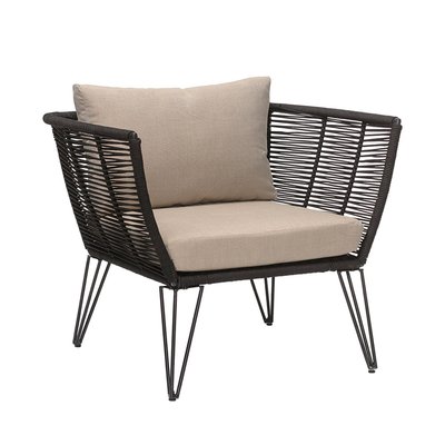 Fauteuil de jardin en résine noir - SEASING BLOOMINGVILLE