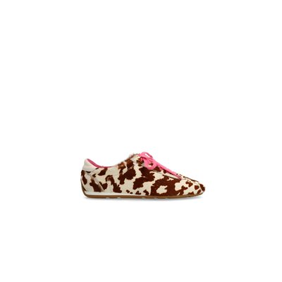 Baskets cow print avec lacets roses SACHA