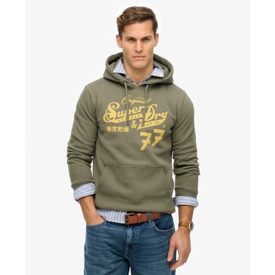 Sweat à capuche Leather & Boot Co Script SUPERDRY