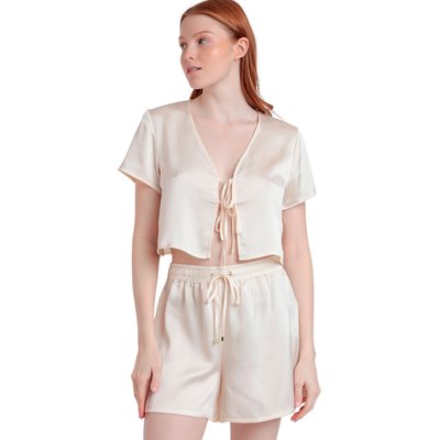 Pyjama satin short camisole à nouer Sweet Luxe ADMAS