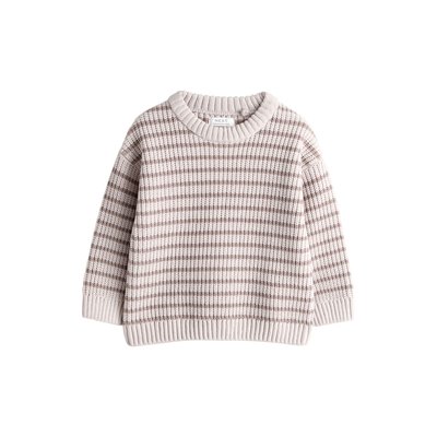 Pull ras du cou en maille chenille à rayures NEXT