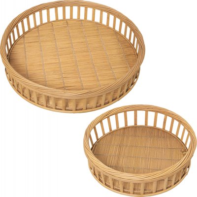 Plat en rotin, rond (lot de 2) RECOLLECTION
