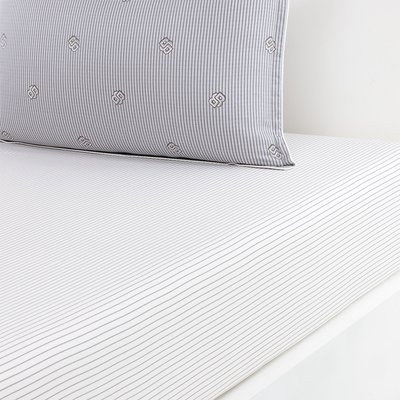 Drap housse en satin de coton blanc, DOUBLE B BOSS HOME