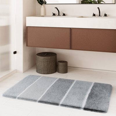 Tapis de bain antidérapant doux rayé , RIO MARINA HOMIE LIVING